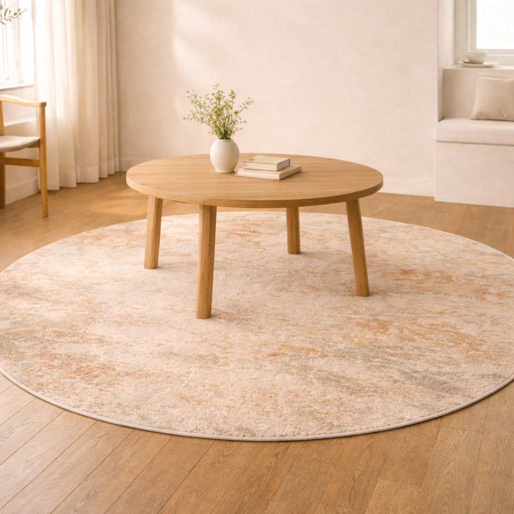 The Sandstone Aura Round Rug
