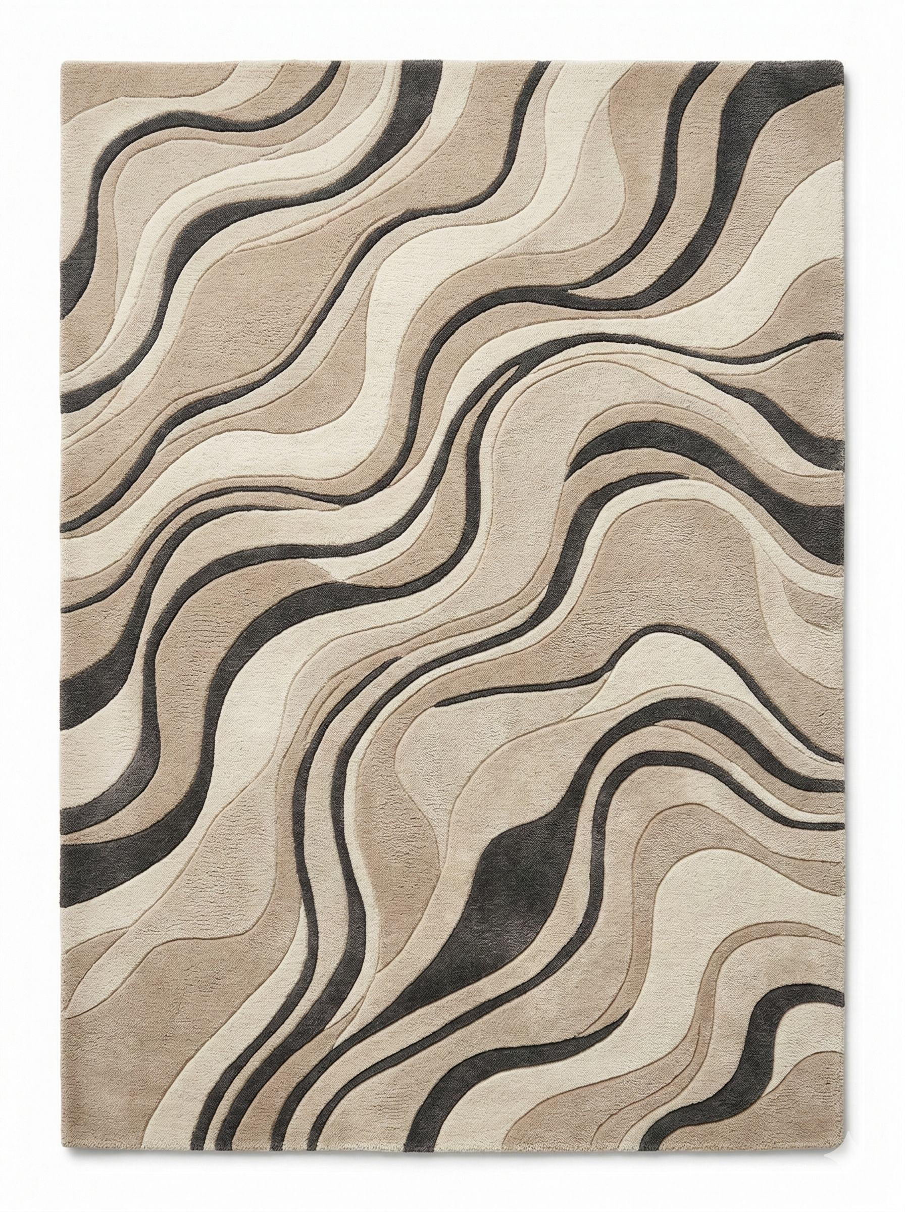 The Desert Flow Abstract Wool Rug