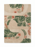The Tropical Curve Botanical Wool Rug