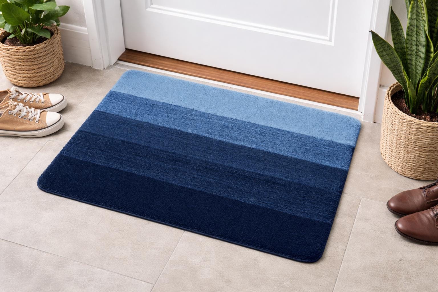 Handmade New Zealand Wool Doormat – Stylish Entry Rug Reactangle