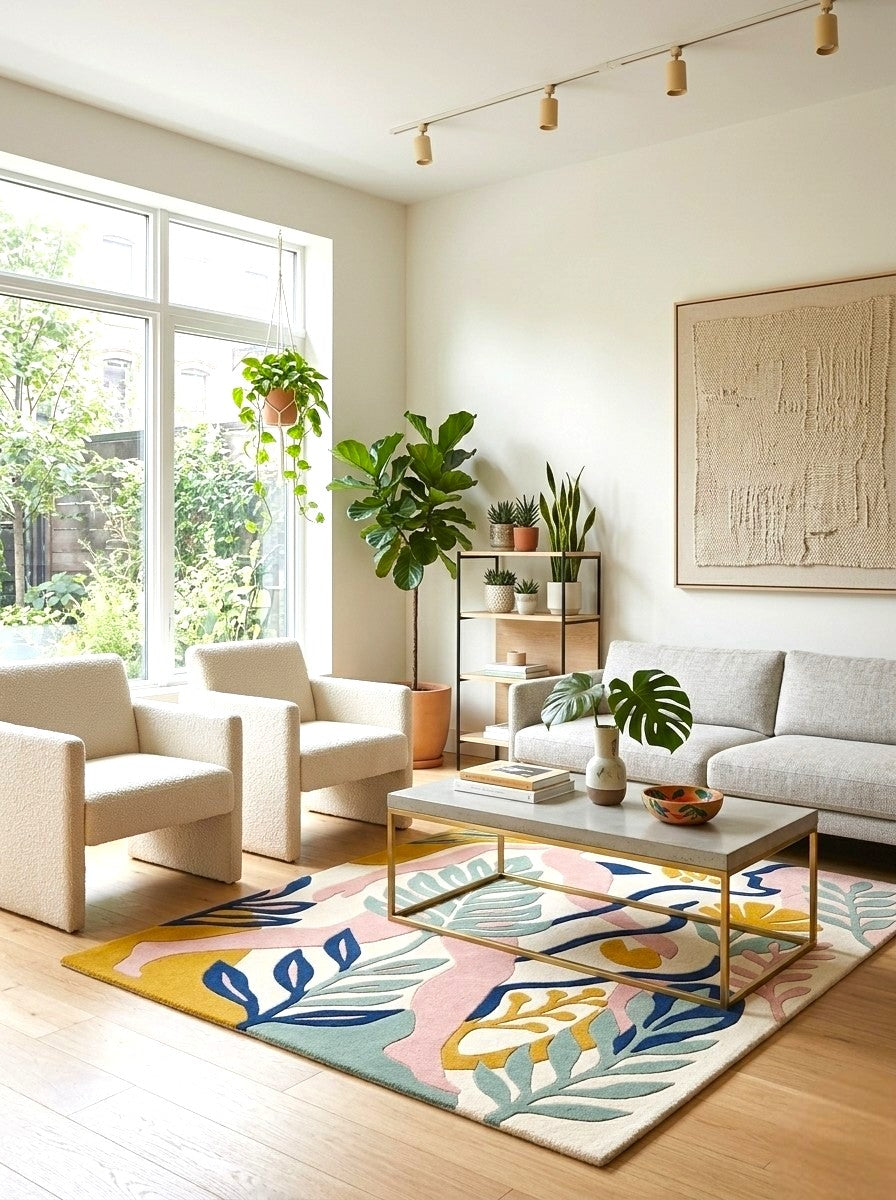 The Botanical Muse Artistic Wool Rug