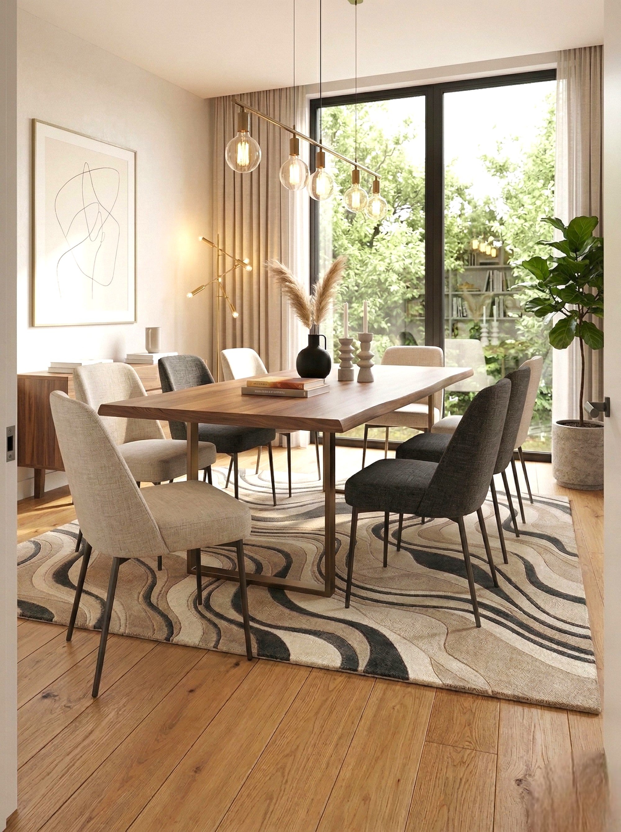 The Desert Flow Abstract Wool Rug