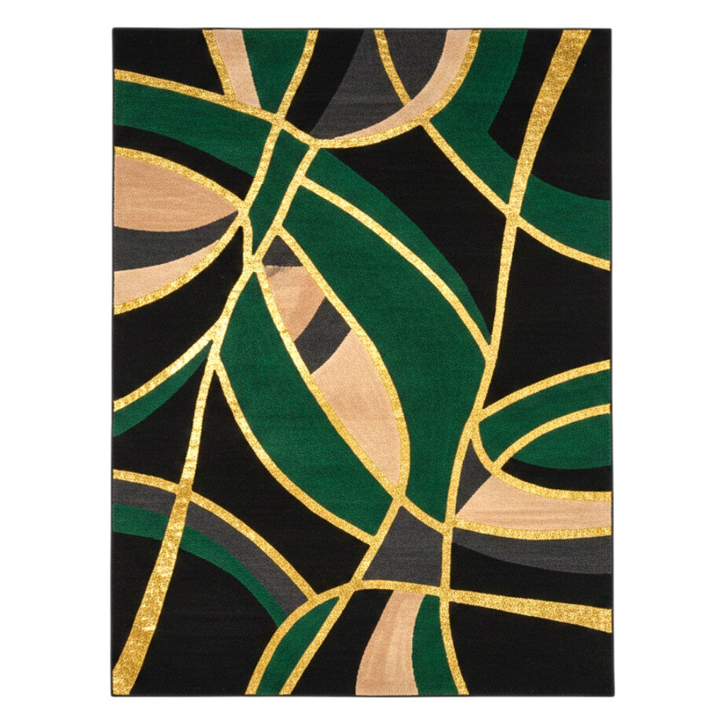 The Emerald Luxe Mosaic Wool Rug