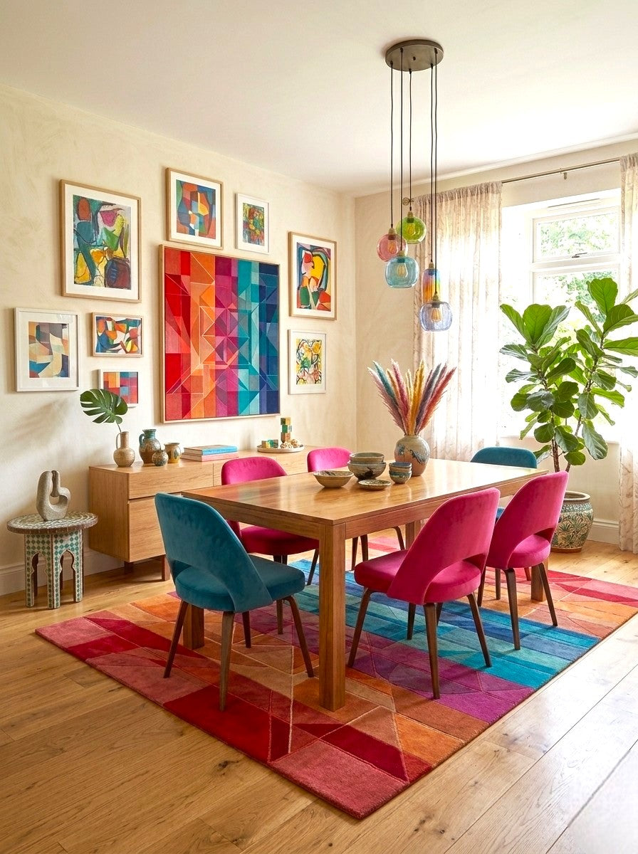 The Spectrum Fusion Geometric Wool Rug