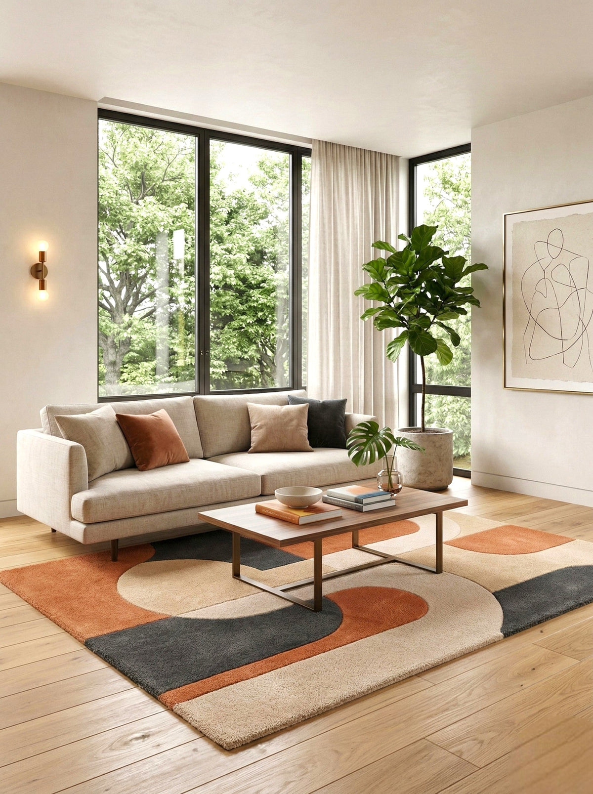 The Terra Arch Modern Wool Rug
