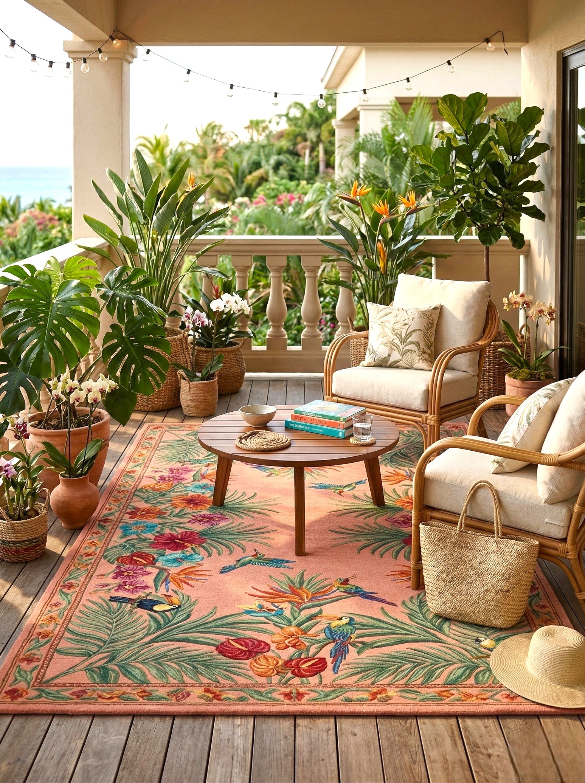 The Tropical Paradise Floral Wool Rug