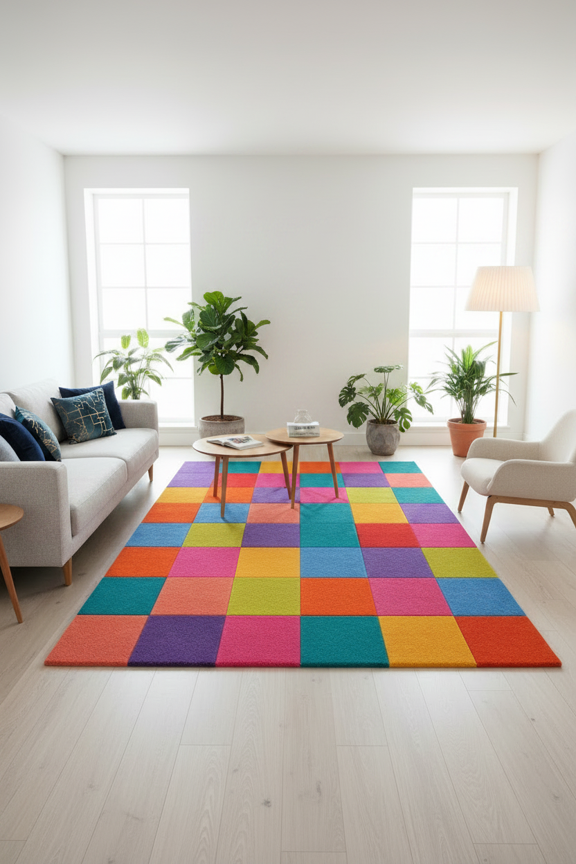 Bold Rug - Luxury Living Room Upgraded