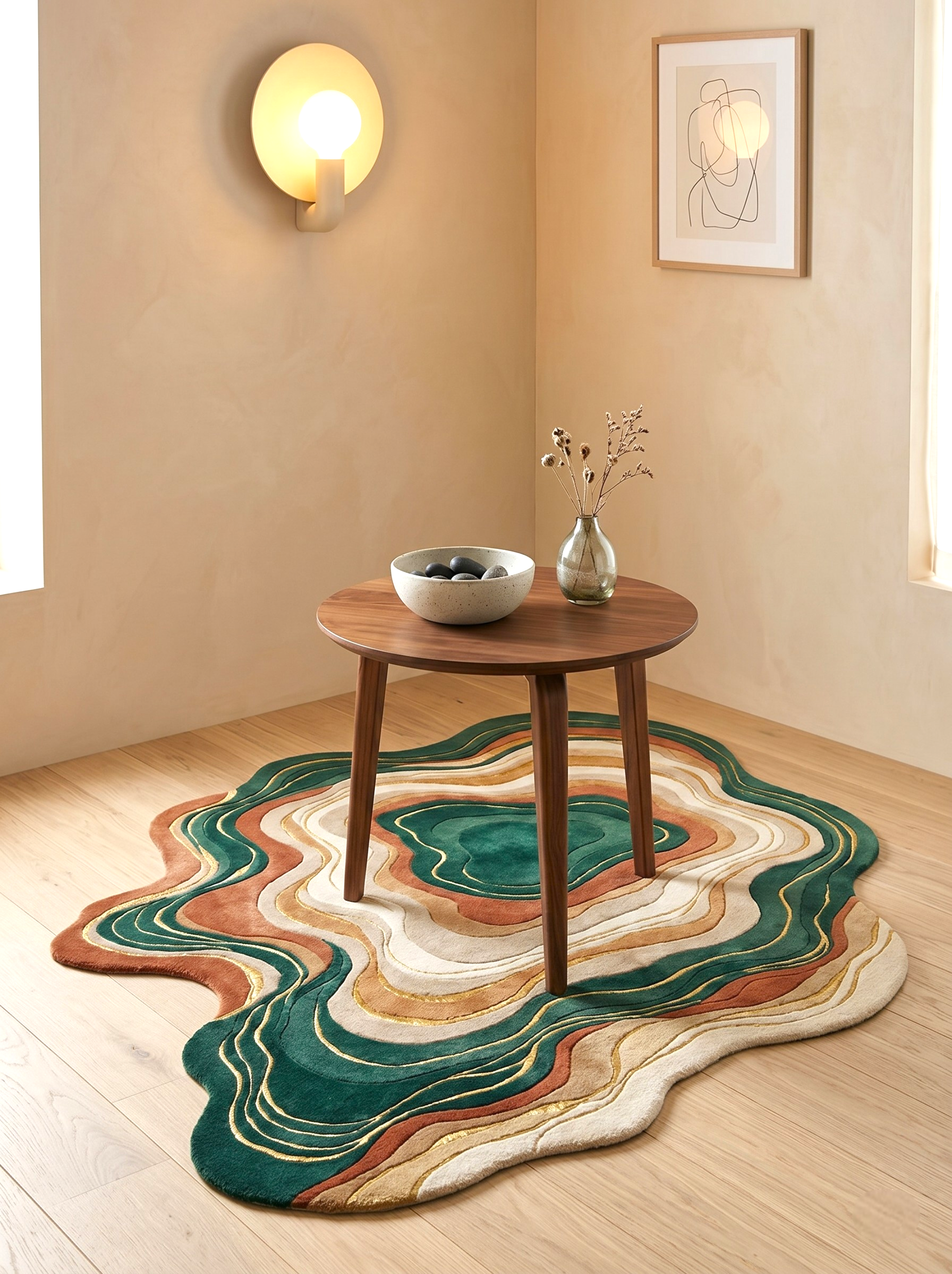 The Geode Earth Flow Rug