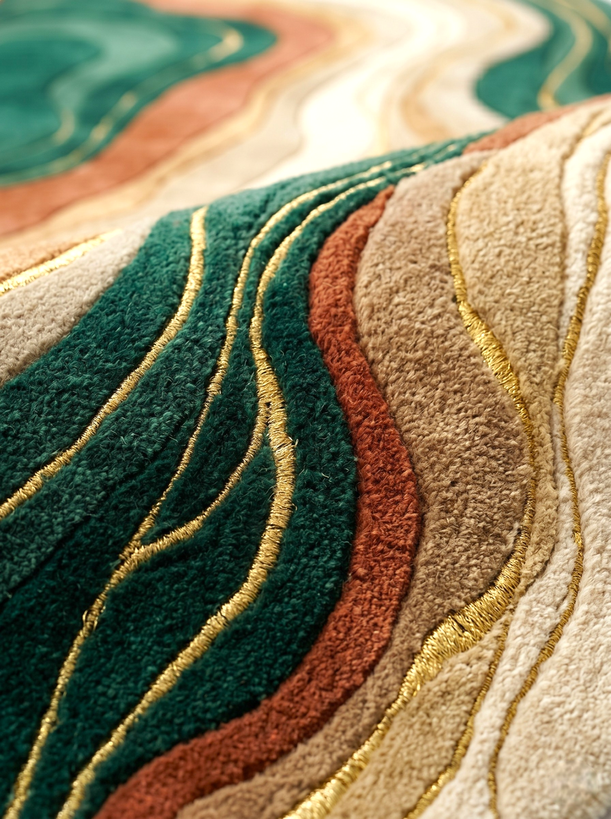 The Geode Earth Flow Rug