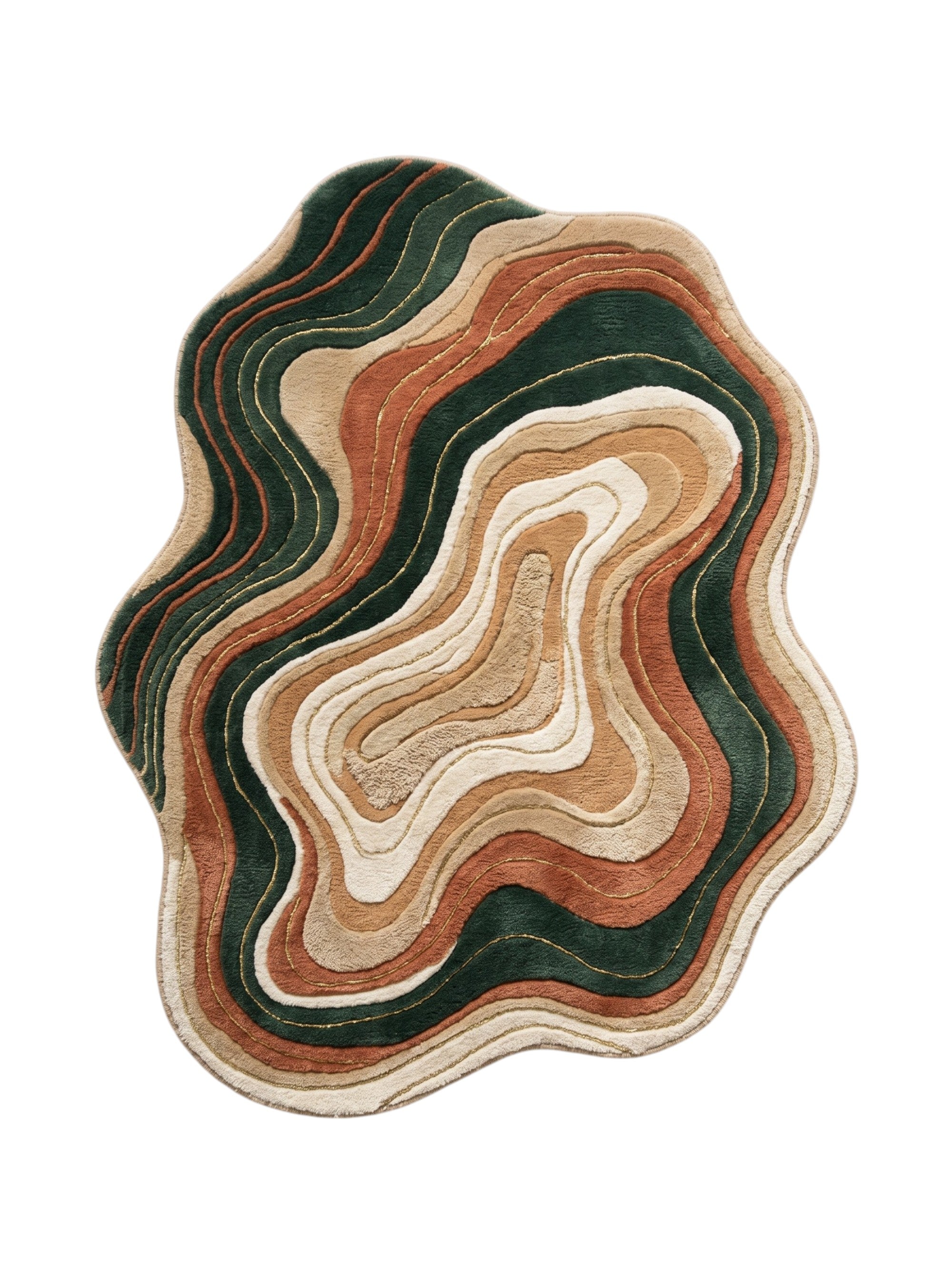 The Geode Earth Flow Rug