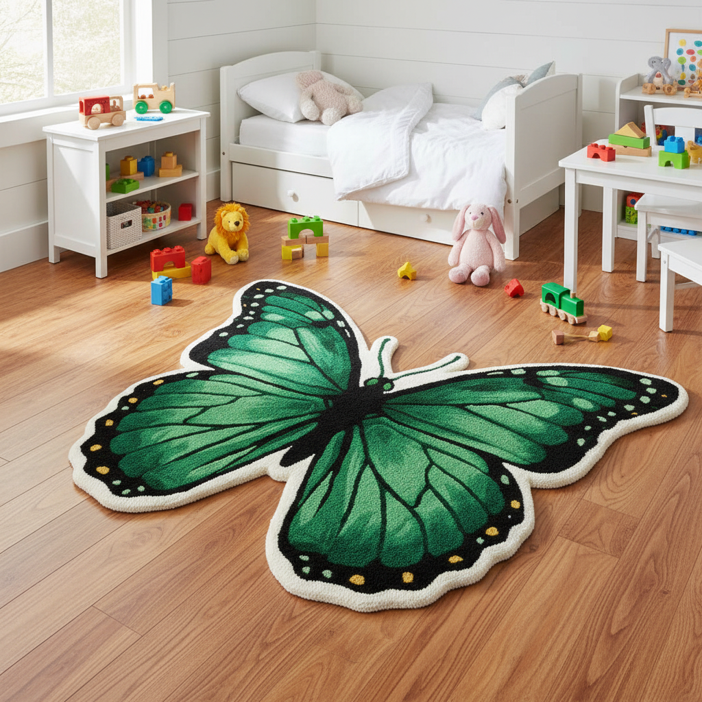 The Enchanted Wings Hand-Tufted Wool Rug