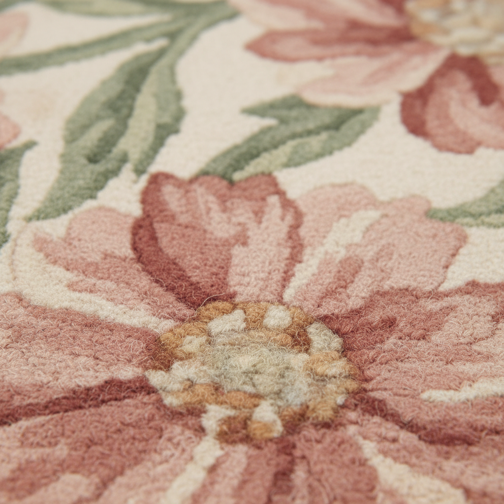 The Blossom Blush Floral Wool Rug