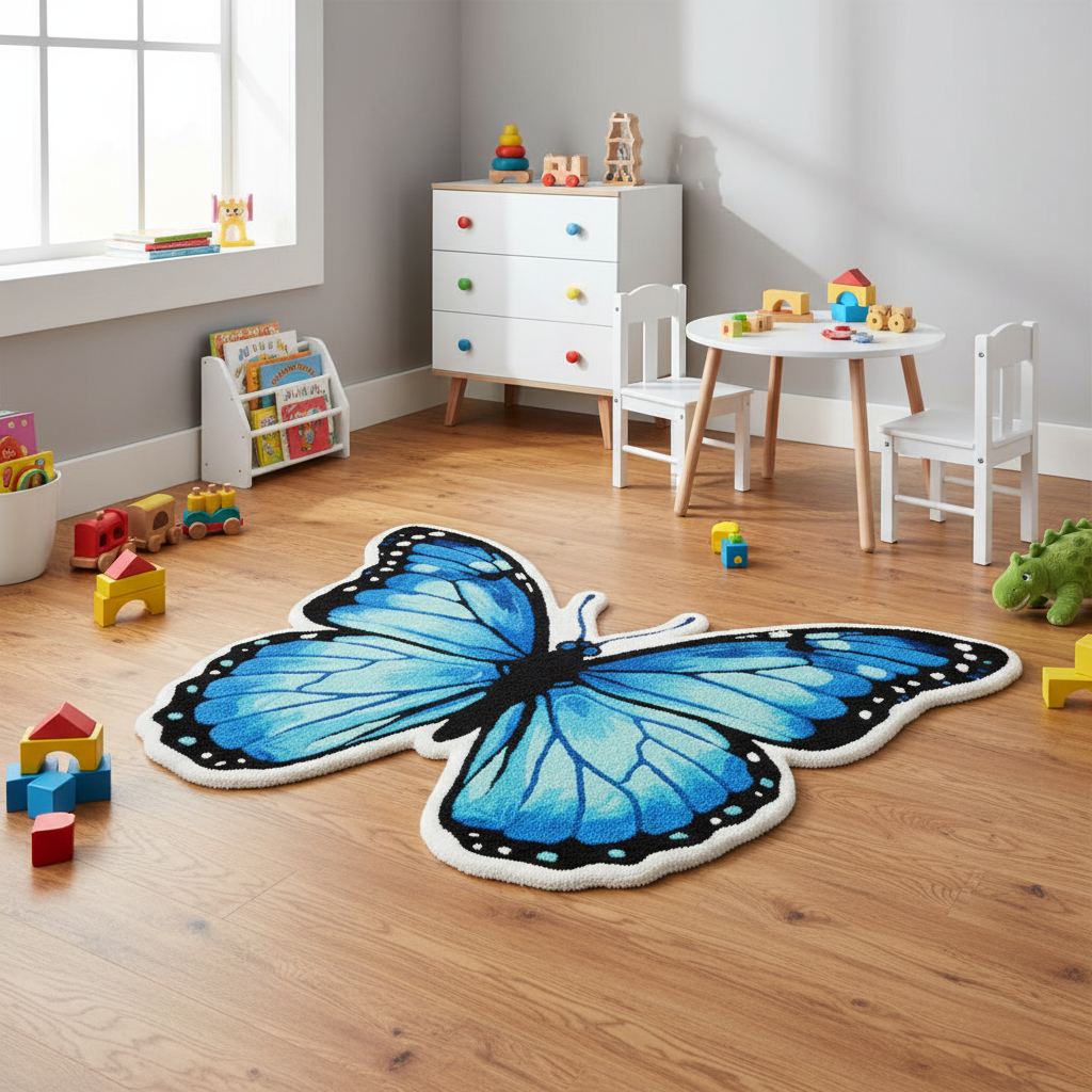 The Enchanted Wings Hand-Tufted Wool Rug