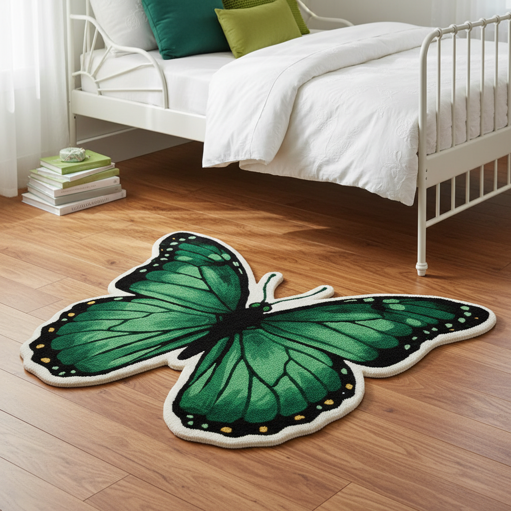 The Enchanted Wings Hand-Tufted Wool Rug