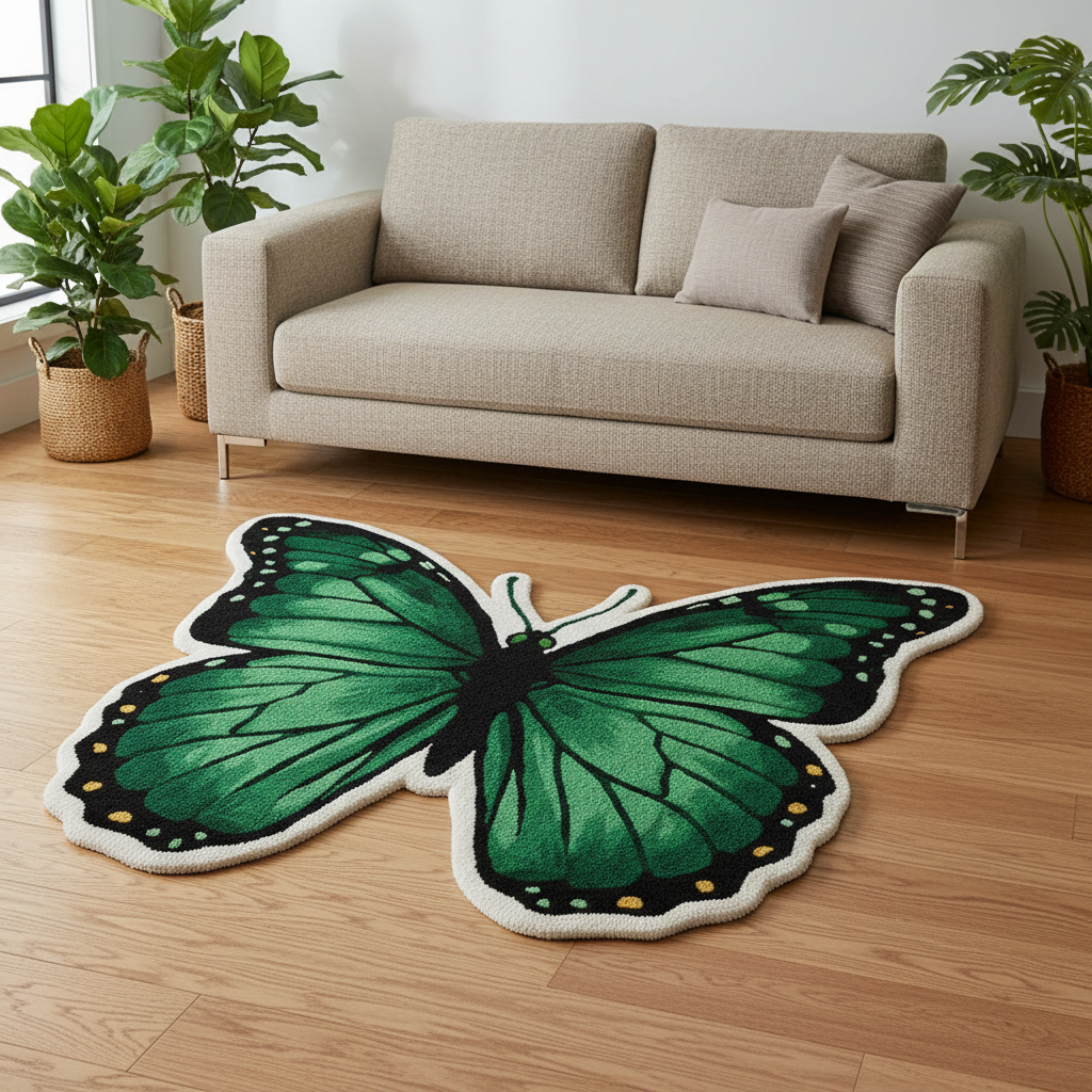 The Enchanted Wings Hand-Tufted Wool Rug