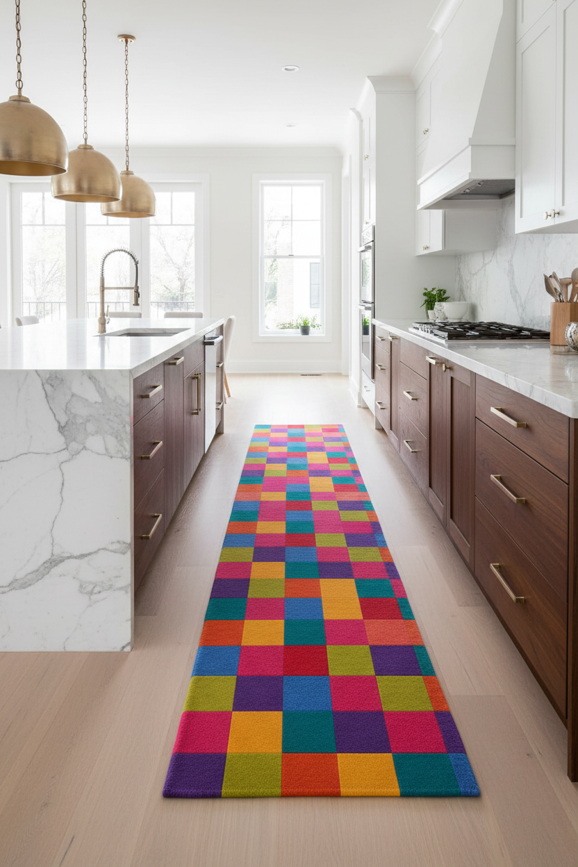 Chromatic Blocks Runner - Luxury Kitchen