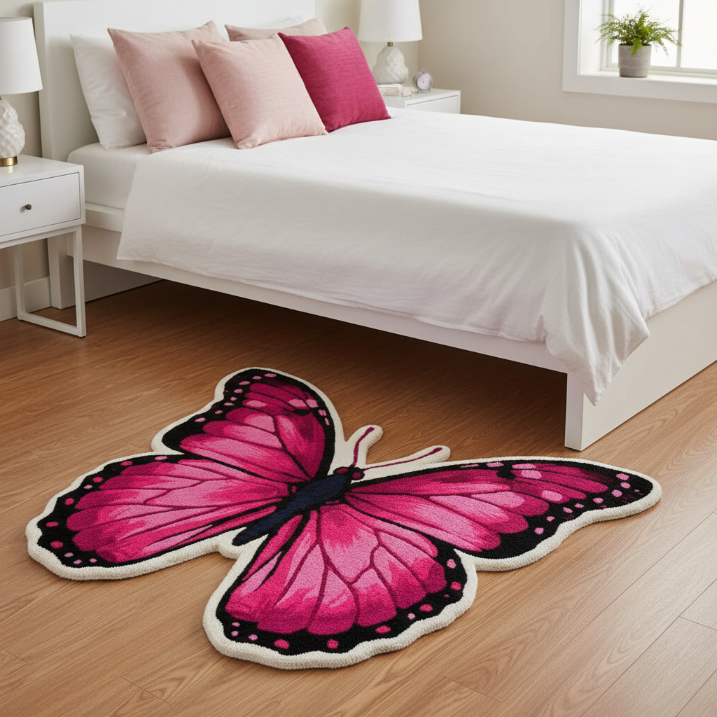 The Enchanted Wings Hand-Tufted Wool Rug