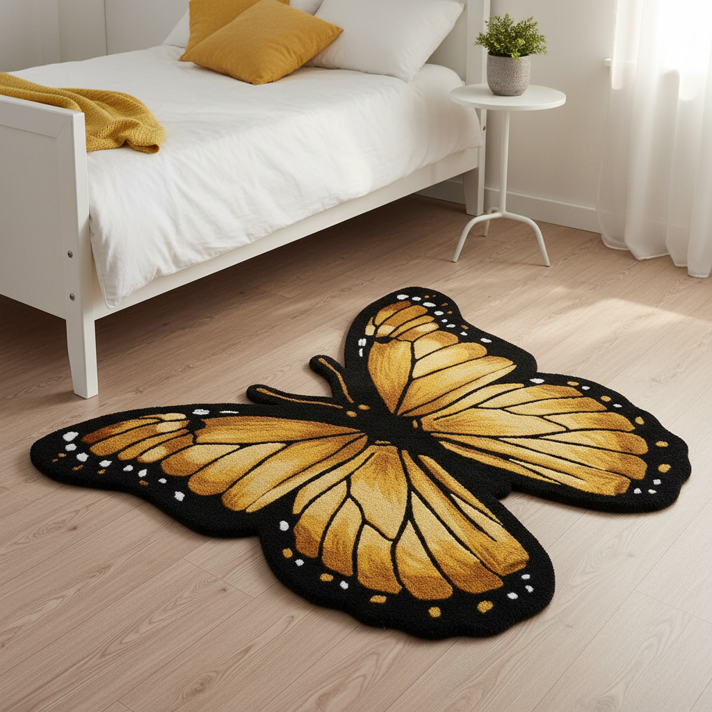 The Enchanted Wings Hand-Tufted Wool Rug