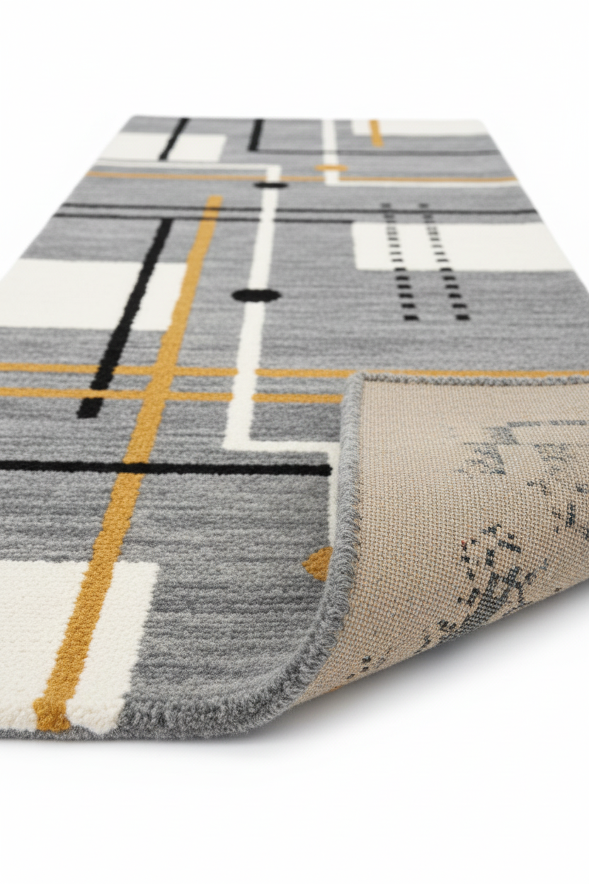 The Grey Nordic Wool Runner Rug