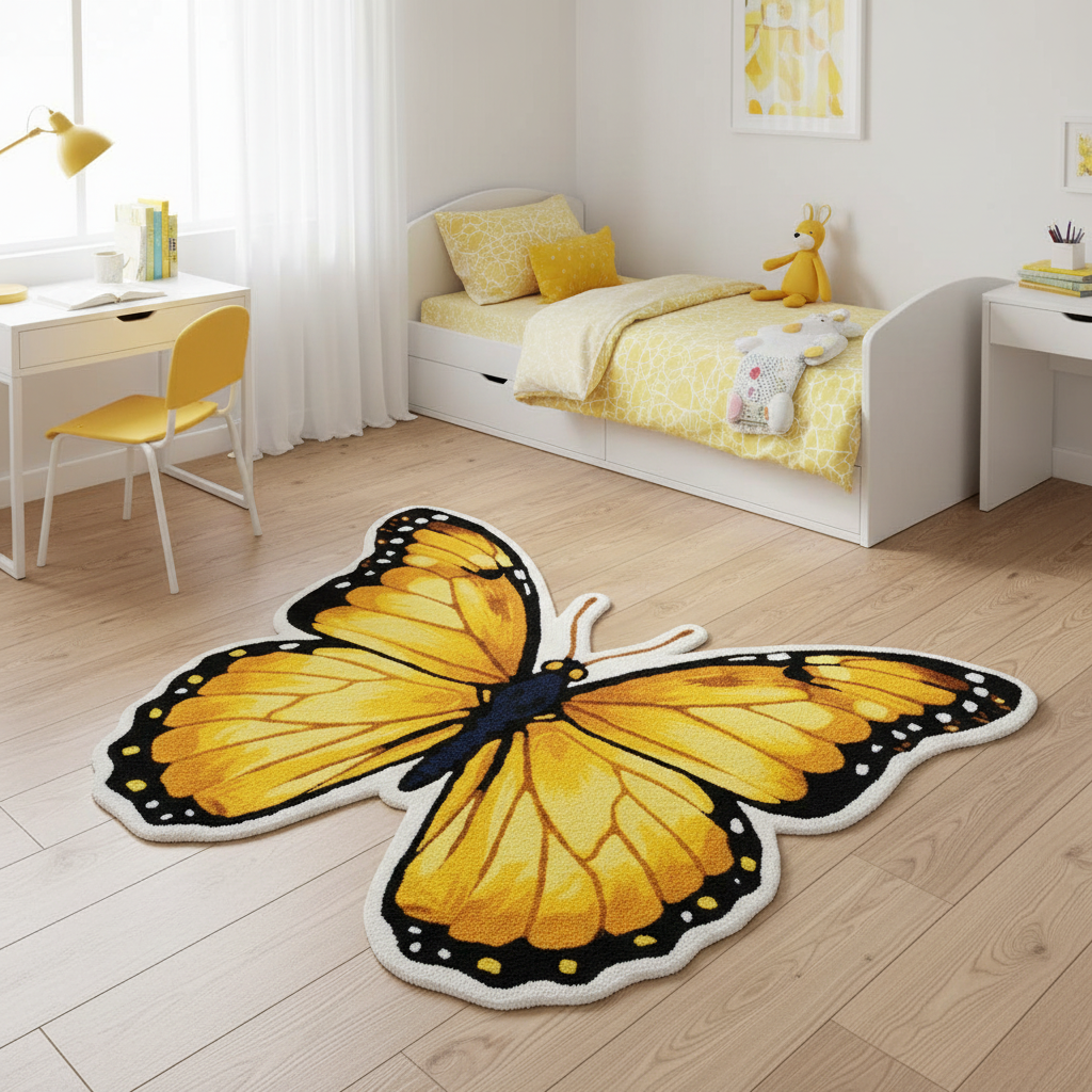 The Enchanted Wings Hand-Tufted Wool Rug