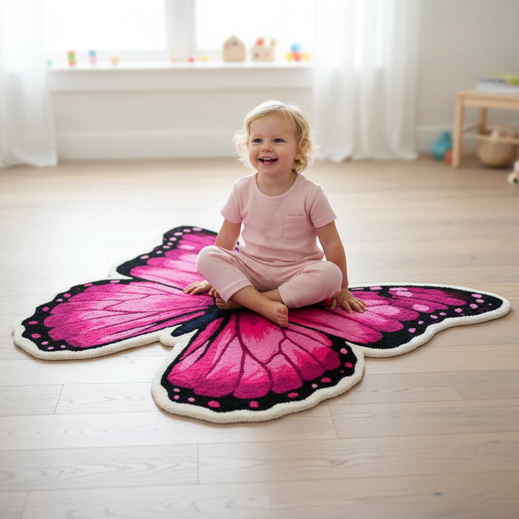 The Enchanted Wings Hand-Tufted Wool Rug