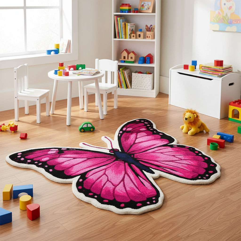 The Enchanted Wings Hand-Tufted Wool Rug