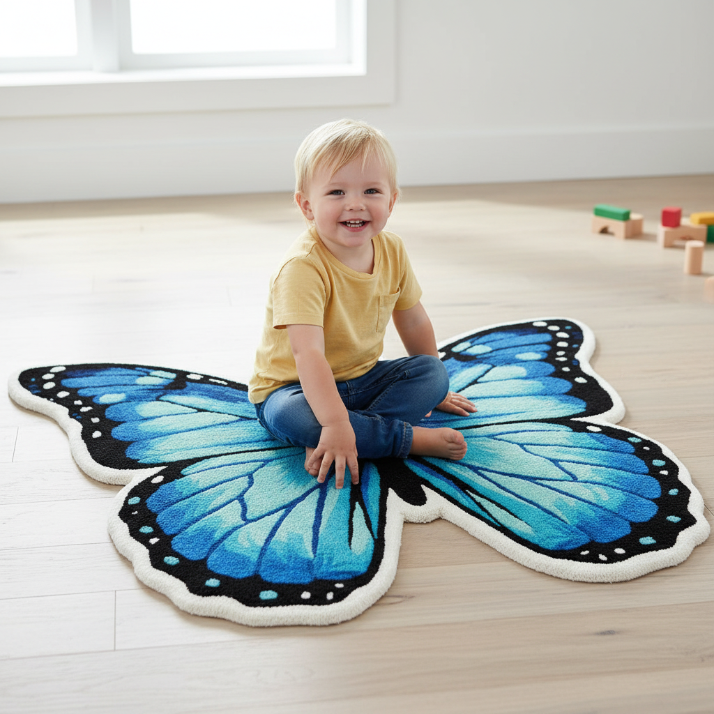 The Enchanted Wings Hand-Tufted Wool Rug