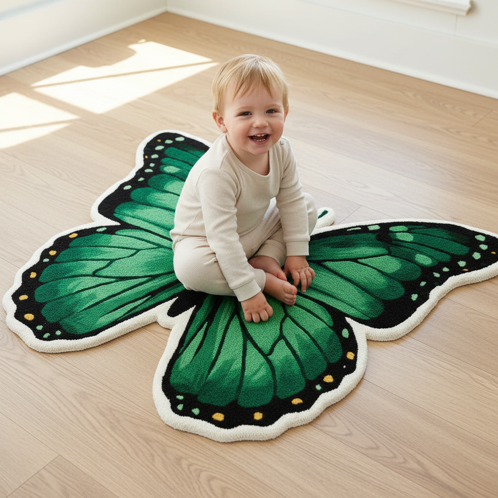 The Enchanted Wings Hand-Tufted Wool Rug