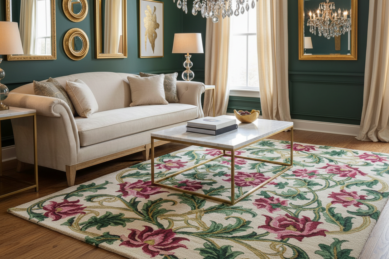 Eden Floral Handtufted Wool Rug | 100% NZ Wool