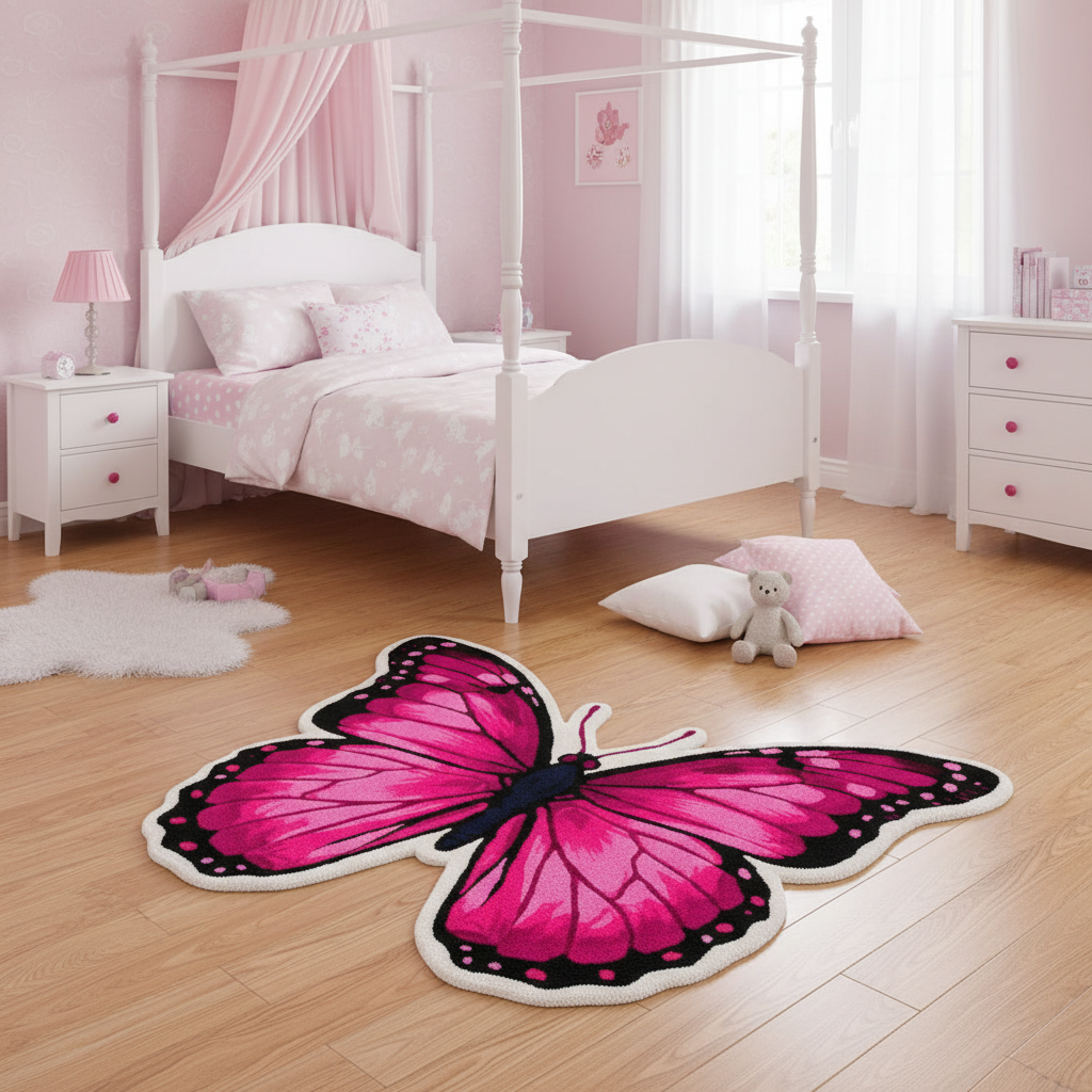 The Enchanted Wings Hand-Tufted Wool Rug