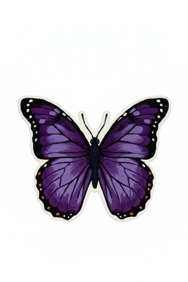 Purple Butterfly Rug - Product Shot 3:4