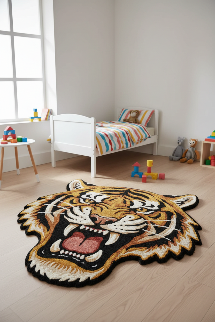Tiger Rug Kids Room - 3:4 Portrait